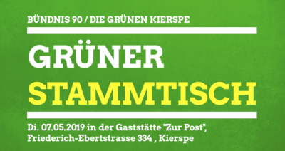 grüner Stammtisch am 07.05.2019