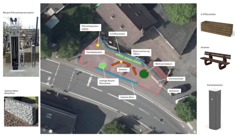 Umgestaltungsplan Dorfplatz "Haase"